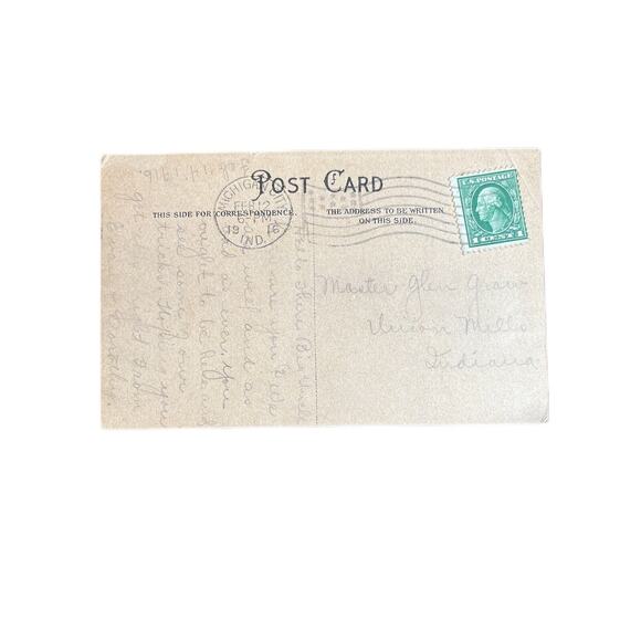 Antique 1916 Ephemera Valentine Greeting Postcard Heart Dove Bow Quiver Arrows - Picture 5 of 7